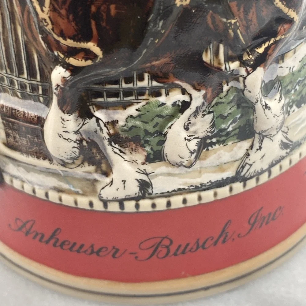 BUDWEISER Holiday Beer Stein 1987 
